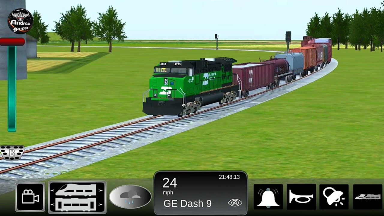 American Train simulator gameplay video | American freight train