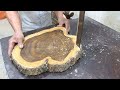 Extremely Skillful Woodworking Project // Unique Coffee Table Assembled From Natural Wood Pieces