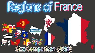 Regions of France Size Comparison (2024)