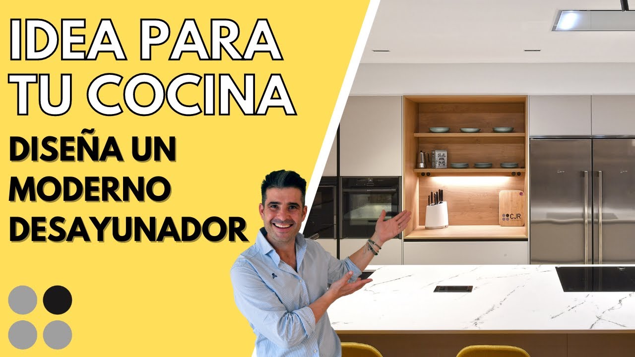 Diseña un DESAYUNADOR de MADERA MODERNO en tu cocina CJR 