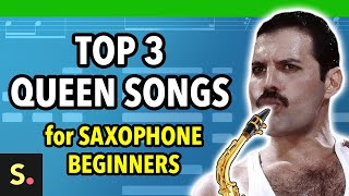 Video thumbnail of "3 Easy Queen Songs for Beginner Saxophone | Saxplained"