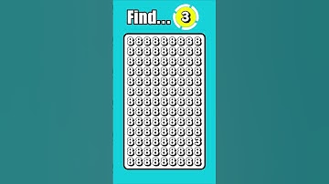 Find the Hidden Number 3 (Visual Observation Test)