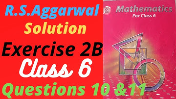 #R S Aggarwal /MATHS Class 6 / Exercise 2B #Question 10 & 11#Factor And Multiples