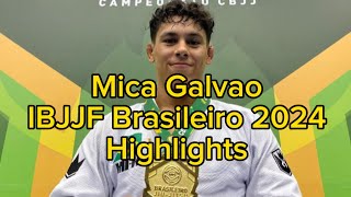 Mica Galvao Ibjjf 2024 Brasileiro Highlights