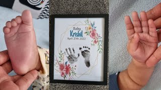 Baby Handprint and Footprints at home DIY