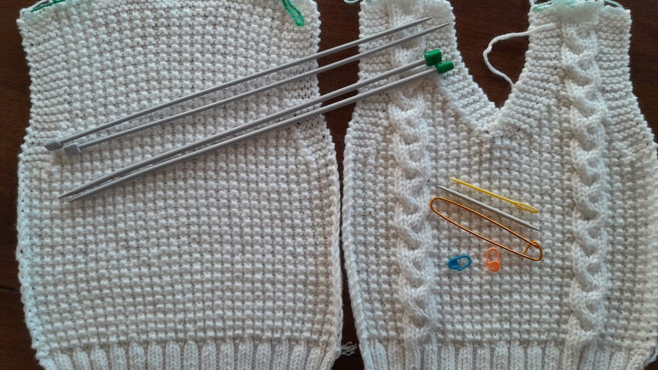 Dos agujas: Chaleco niña/o 5 años. Video 1: Explicación general y Paso a Paso hasta sisa.