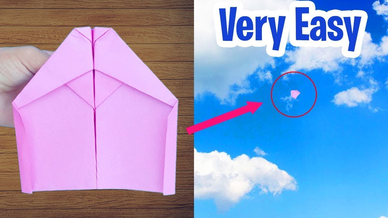 How to make a simple paper airplane that flies 10000 feet - YouTube