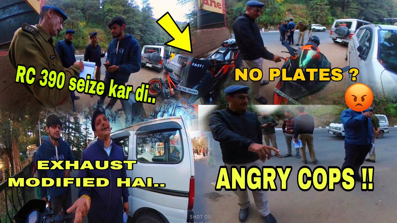 SHIMLA POLICE NE PAKAD LIYA 😭 ANGRY POLICE VS BIKERS 🥵