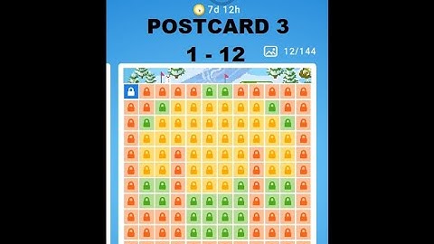 Nonogram Wintertime Event 3rd postcard level 1-12