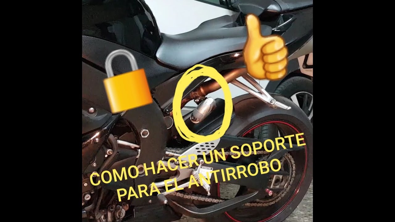 Como hacer un soporte antirrobo la to make an anti-theft for the motorcycle - YouTube
