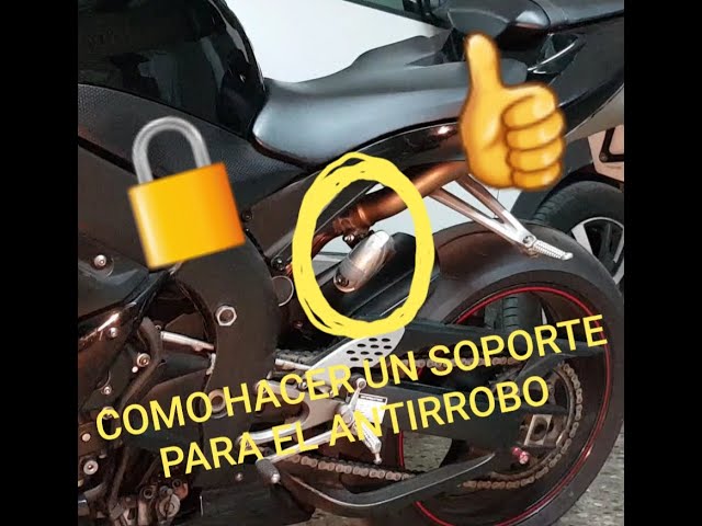 Como hacer un soporte antirrobo para la moto/How to make an anti-theft  mount for the motorcycle 