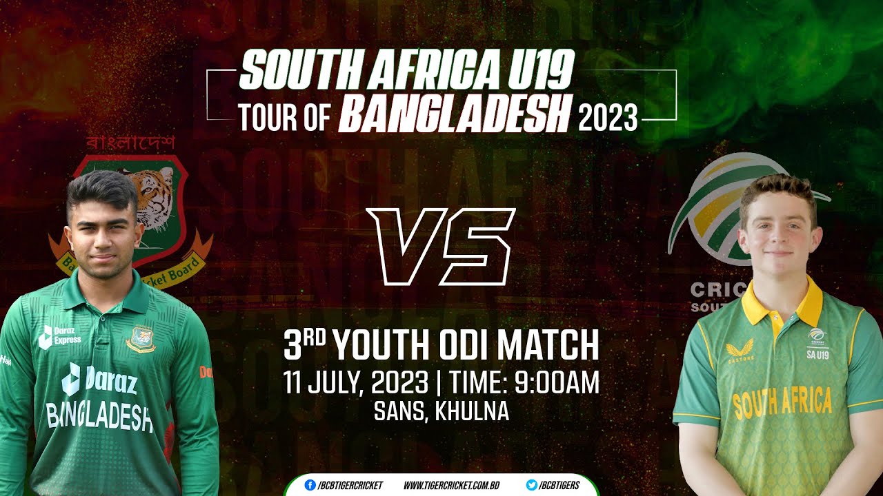 Bangladesh U19 Vs South Africa U19 3rd Youth ODI Match