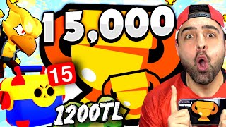 15000 Kupa Olduk 1200 Tl Li̇k Paket 15 Mega Kutu Brawl Stars