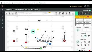 FirstDown PlayBook Split Zone Bubble Screen RPO