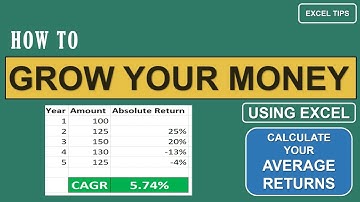 How to grow your money using Excel | Returns vs Inflation | Calculate CAGR | Personal Finance