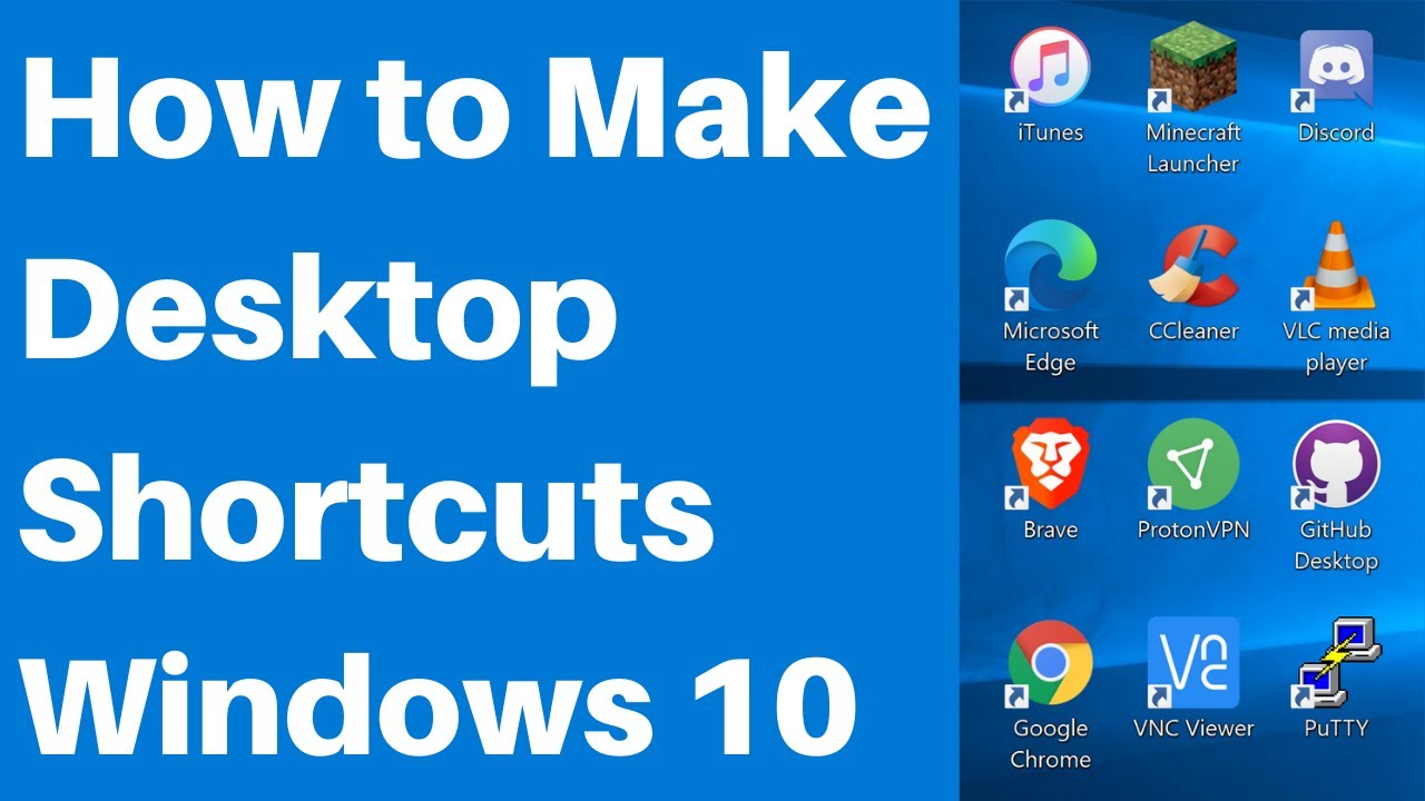 How to Create Desktop Shortcuts in Windows 10 for Installed ...