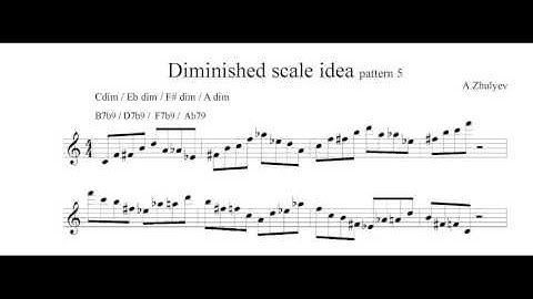 Diminished Scale  idea Pattern 5 / Diminished lick Jazz Saxophone Lessons