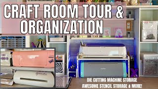 NEW CRAFT ROOM STUDIO TOUR | ORGANIZATION IDEAS FOR DIE CUTTING MACHINES, STENCILS & MORE! MUST SEE!