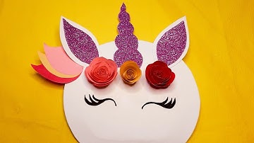 Unicorn Card 🦄 / Unicorn Pop Up Birthday Card / Handmade easy card Tutorial @creativecraftcorner.