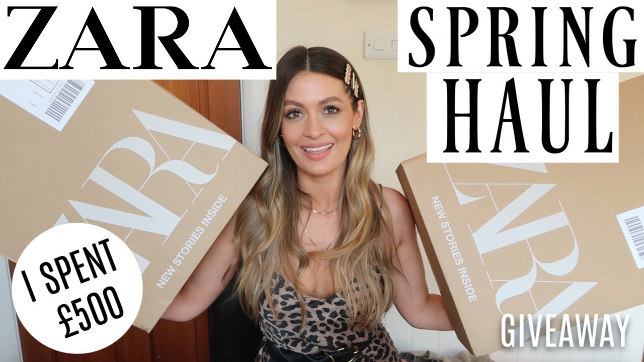 HUGE ZARA HAUL UNBOXING AND TRY ON - NEW IN SPRING SUMMER | APRIL 2019 | GIVEAWAY | MODEL MOUTH