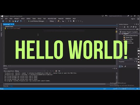C++ : Hello world program - YouTube image.