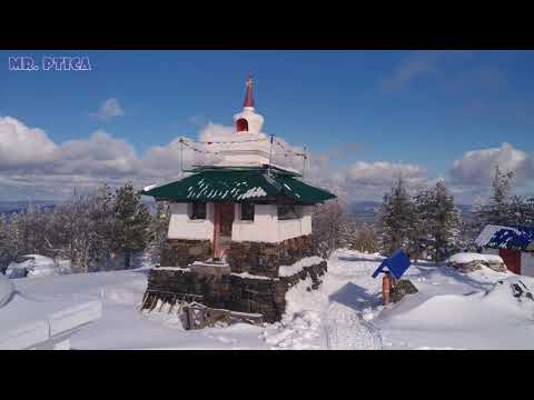 гора Качканар, монастырь Шедруб-Линг с высоты птичьего полёта (зима)