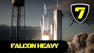 SpaceX - Falcon Heavy Lift Launch &amp; Return, Payload Release (Simulation)