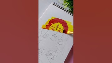 ওগো আমার আগোমনী!✨ Magic drawing for Durga Puja 2025 #durgapuja #drawing #art #shortvideo