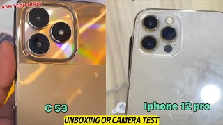 Best phone under 10000 ! 108mp 18watt 90hz 8+128 Realme c53 unboxing | c53 vs 12pro full comparison