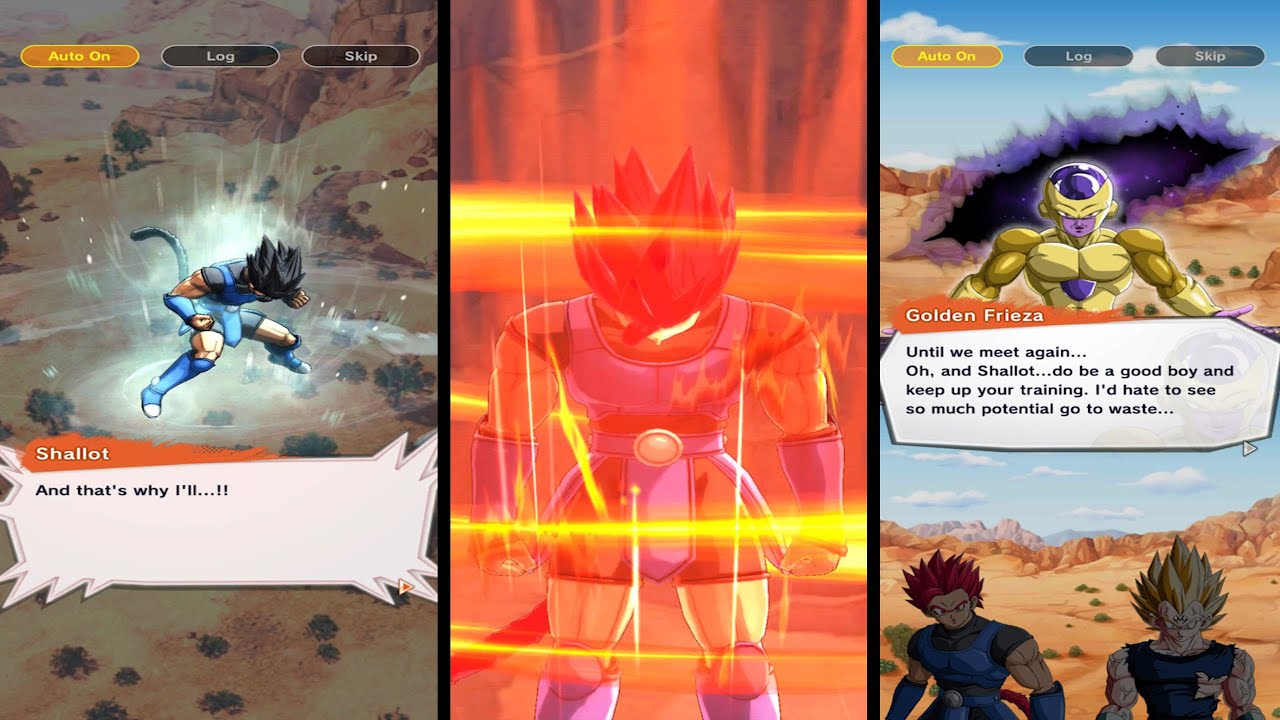 Screen shots from the fight against Golden Frieza