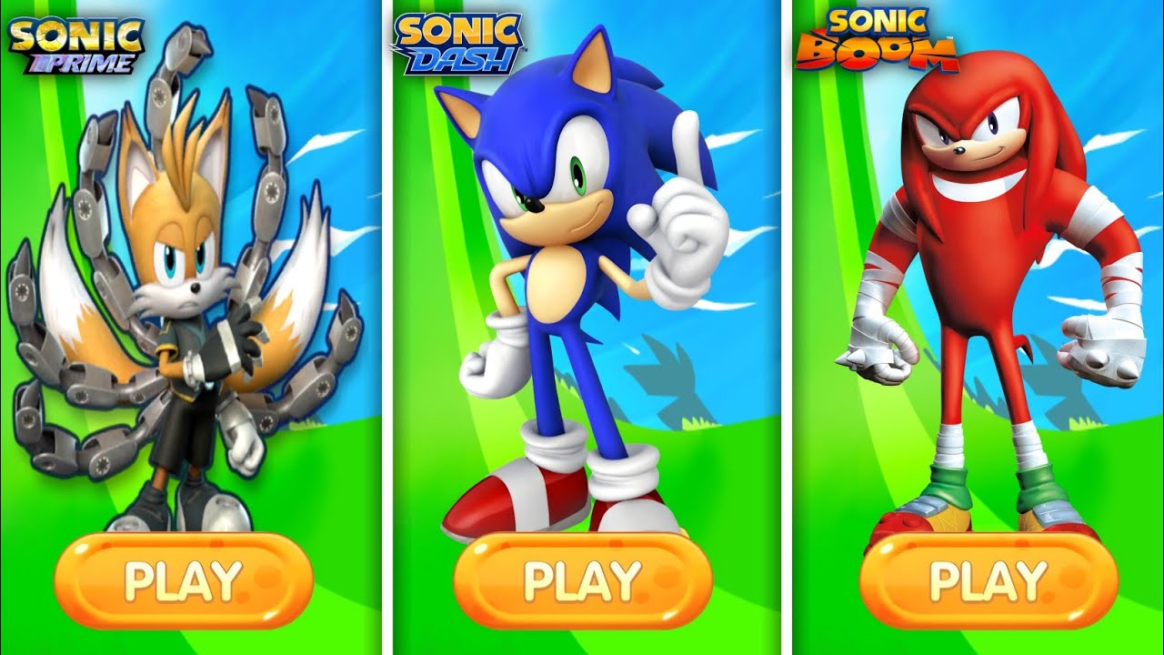 Sonic Dash Vs Sonic Boom Vs Sonic Prime Dash - All Games Sonic Gameplay ...