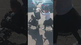 Athena being a big sister #viral #subscribers #learning #public