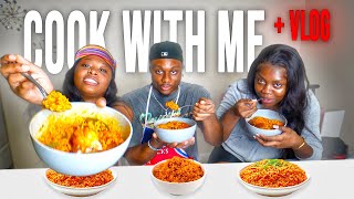 COOK NIGERIAN JOLLOF RICE AND CHICKEN + VLOG..**they rated it**