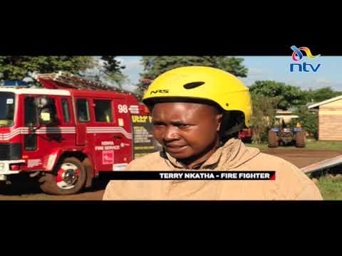 Tharakas lady firefighter Terry Nkatha is the only female firefighter in the county