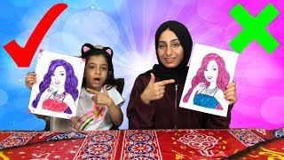 تحدي التلوين ب3 ألوان بس!! لونت باربي و ميكي ماوس !! | 3 Marker Challenge