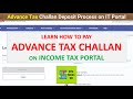 Advance Tax Deposit Online on Income Tax Portal | Advance Tax Installment Payment Full Process