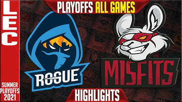 RGE vs MSF Highlights ALL GAMES | LEC Playoffs Summer 2021 Round 1 | Rogue vs Misfits Gaming