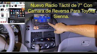 Como Instalar Nuevo Radio de Pantalla Táctil con Camara de Reversa  Android Auto en Toyota Sienna 06