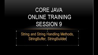 Core Java Online Training Session 9