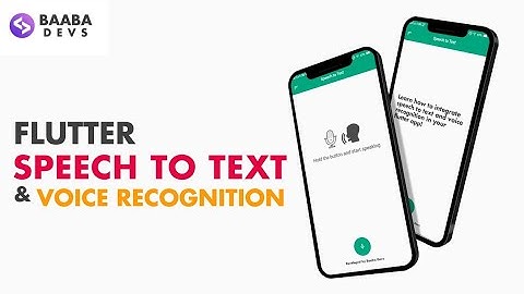 Flutter Tutorial: Flutter Speech to Text & Voice Recognition App | Flutter Voice Typing
