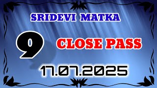 SRIDEVI DAY MATKA TODAY 17/07/2025#sridevi #lotterynumbers #mathstricks