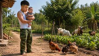 Trieu Duong Takes Baby Truc Lam Outside to Explore the World – Chickens and Goats Everywhere screenshot 5