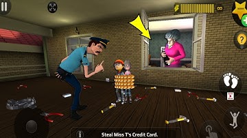 Scary Teacher 3D - with nick and tani troll Miss T fell face down  part 5265 #scaryteacher3d