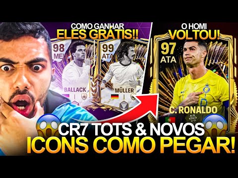 CR7 TOTS HOJE NO FC MOBILE! 😱 COMO PEGAR GRÁTIS CR7, NOVOS ICONS & TOTS DA BUNDESLIGA RÁPIDO 🔥🤑