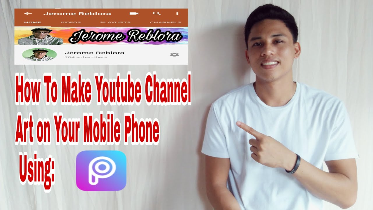 How To Make Youtube Channel Art on Your Mobile Phone Step by Step - YouTube