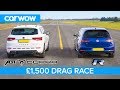 Volkswagen Golf R vs Cupra Ateca - DRAG & ROLLING RACE