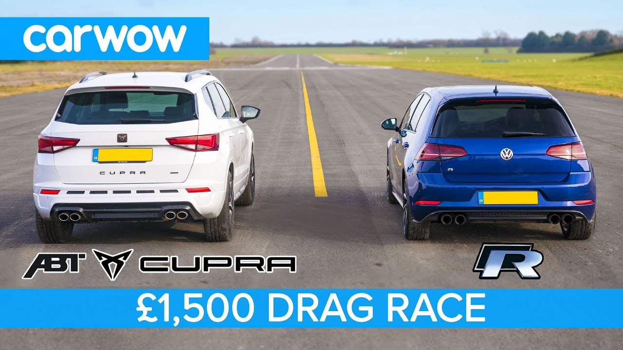 Can you beat a VW Golf R with a Cupra Ateca after this £500 upgrade - DRAG & ROLLING RACE