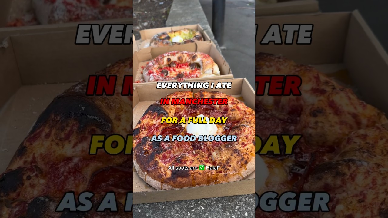 EVERYTHING I ATE IN MANCHESTER FOR A FULL DAY #foodie #foodreview #foodblogger #shorts #manchester