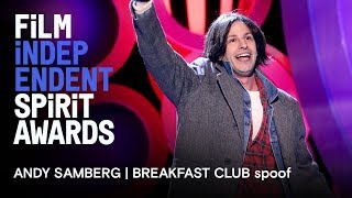 Andy Samberg | Breakfast Club in memoriam tribute | 2018 Film Independent Spirit Awards Andy Samberg | Breakfast Club in memoriam tribute | 2018 Film Independent Spirit Awards