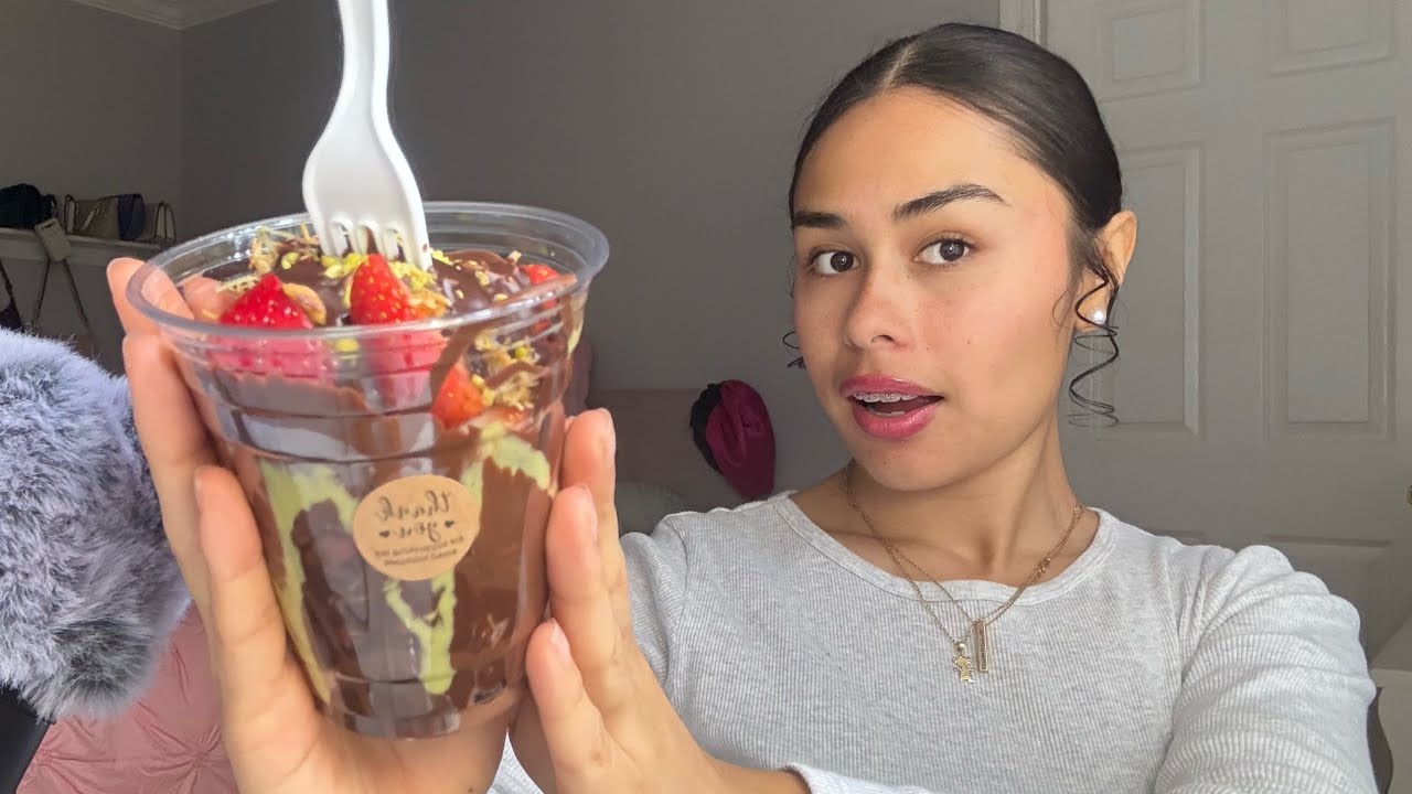 asmr : Dubai chocolate strawberry cup (homemade) 🍓